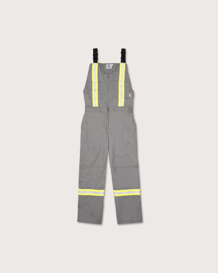 FR 88/12 Grey Bib with Reflective Trim