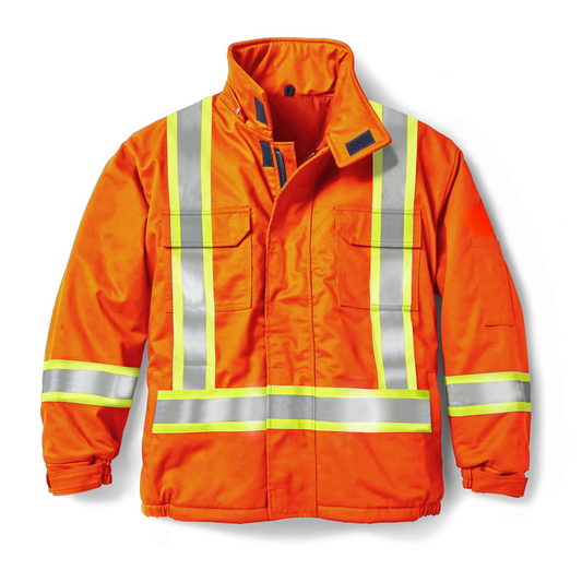 FR Hi Vis Orange Bomber with 4" CSA Trim