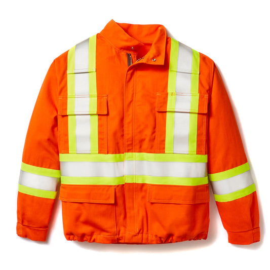 FR Hi Vis 88/12 Orange Unlined Bomber w 4" CSA Trim