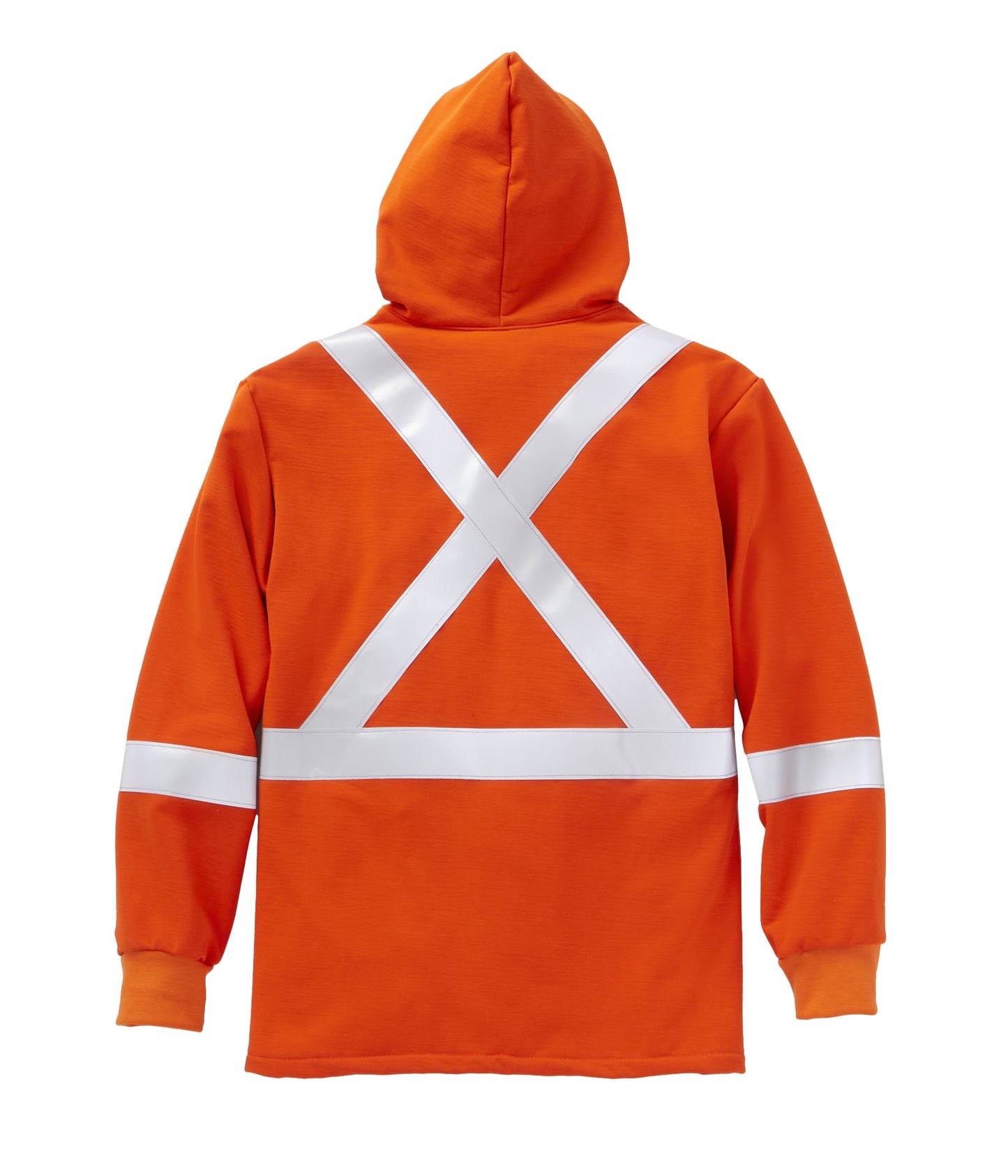 FR Hi Vis Orange Zip Hoodie w/ Detachable Hood & 2" CSA Trim